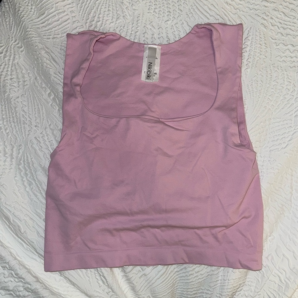 Nikibiki light pink crop tank! Never worn O/S